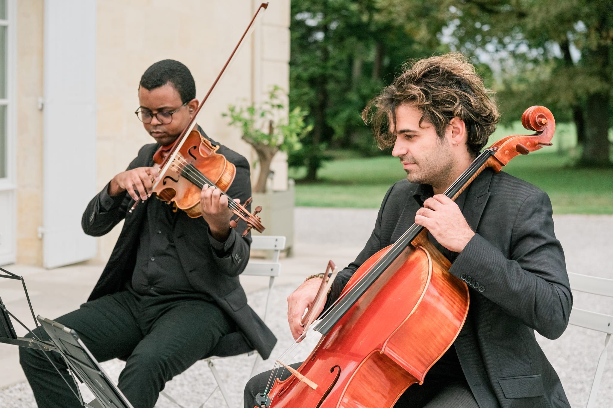 Musical ensemble throughout a wedding day